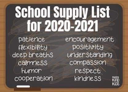 ART school supply list